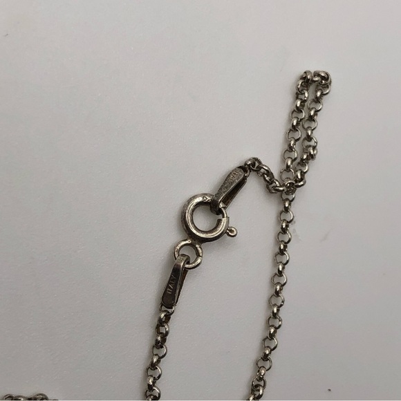 Vtg Navajo Sterling Silver Purple Mojave Mohave Stone Floral Necklace 22” +1.4” - Picture 10 of 12